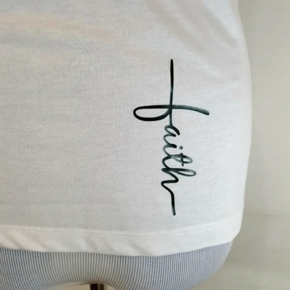 BELLA CANVAS | NWOT FAITH White Muscle Tank SMALL - Picture 3 of 4